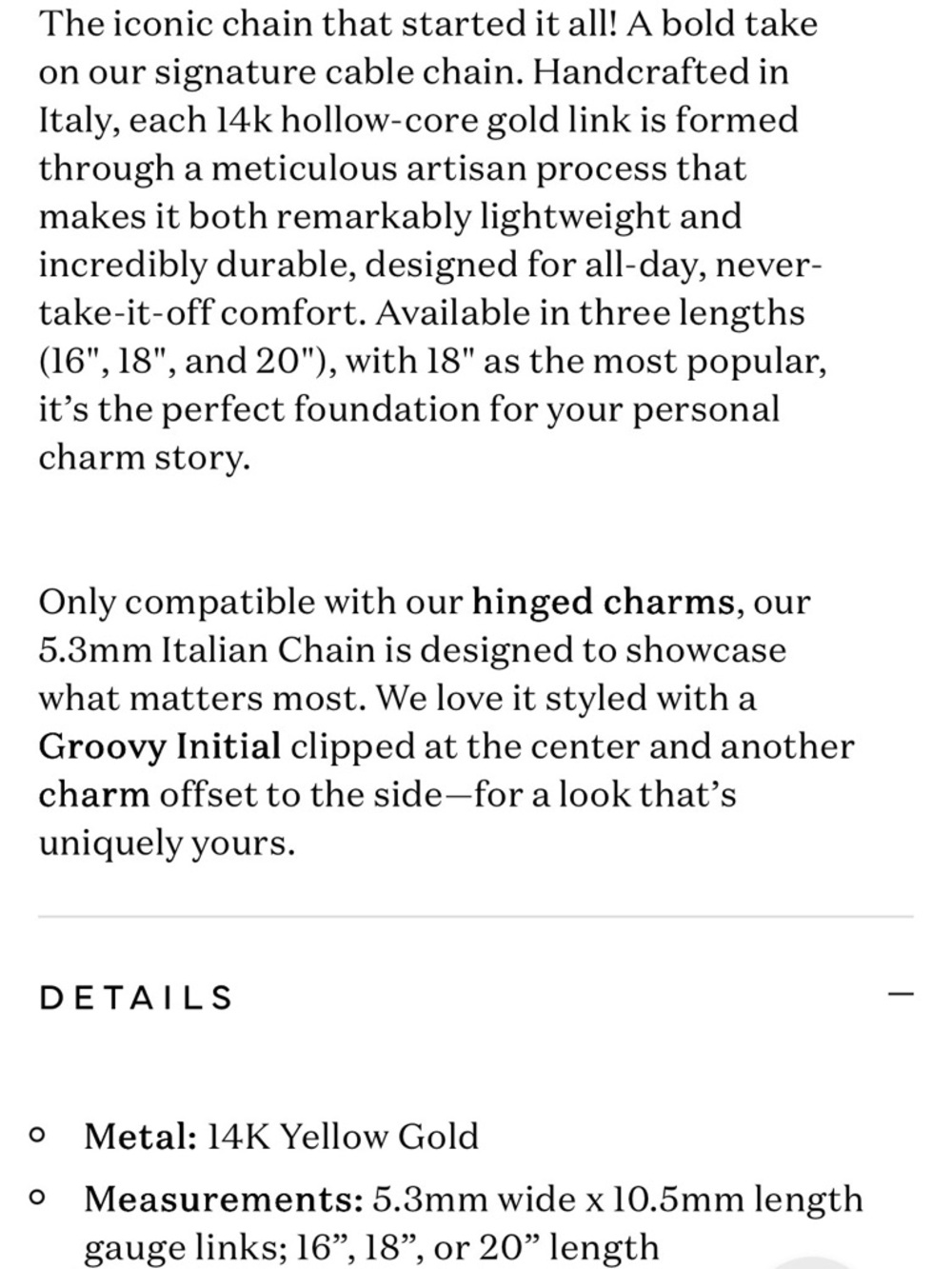 Like new 18” Adina Reyter Gold 5.3mm Italian Chain Link Necklace pd $3045 w/box - Picture 2 of 4